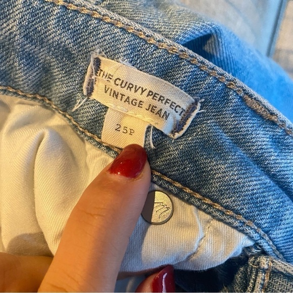 Madewell Womens  Curvy Perfect Vintage Hoye Wash Straight Jean 25P - Picture 7 of 8